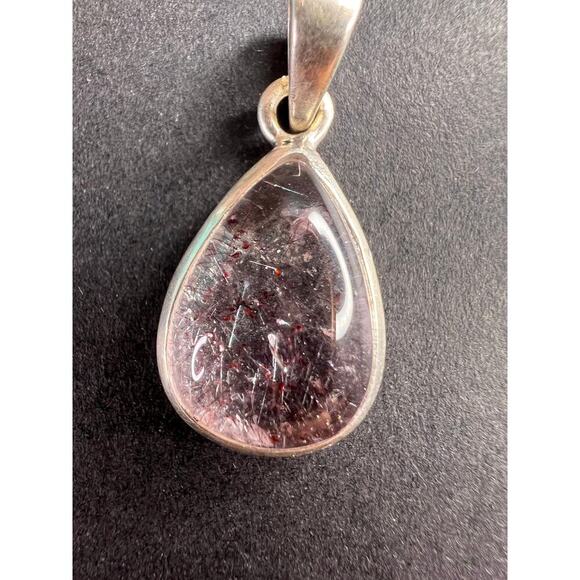 NEW Lepidocrocite super 7 sterling silver teardrop pendant 3.31 grams - Picture 1 of 11